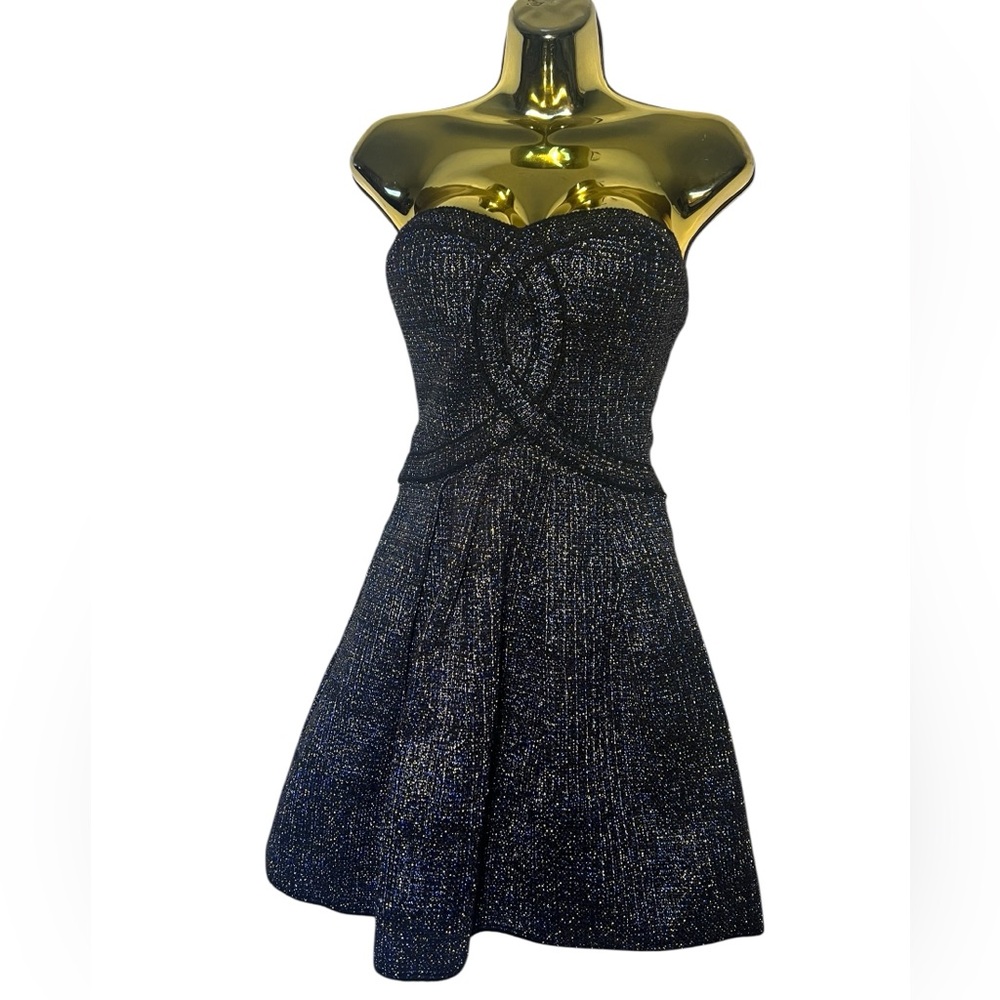WOW Couture Black and Silver Strapless Dress